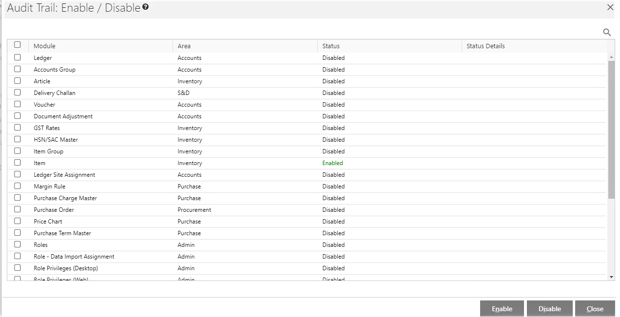 screenshot of Ginesys One